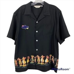 Vintage Da Vinci Rhino Retro Fest Hula Girls Rockabilly shirt size Medium